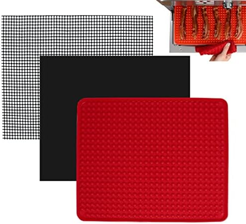 Toaster Oven Air Fryer Reusable Mats Accessories 12 x 13 XL Compatible with Gowise, Kitchenaid, Emeril Lagasse, Ninja, Kalorik + More, Large Countertop Oven Dehydrator Liners, Easy Clean & Food Safe