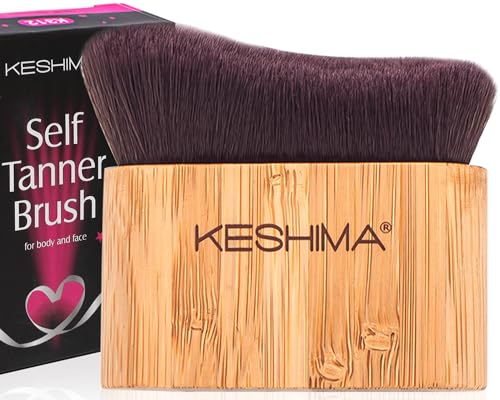Keshima Self Tanner Brush, Large Self Tanning Brush for Face and Body, Kabuki Self-Tan Applicator for Smooth and Even Coverage