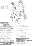 Drive Medical R728BL Foldable Rollator Walker with Seat, Blue