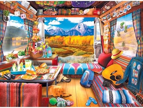 RoseArt - My Happy Place - Van Life - 750 Piece Jigsaw Puzzle for Adults