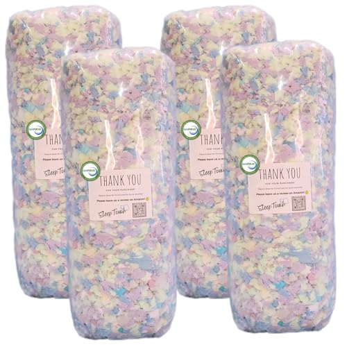 Sleep Touch - Shredded Memory Foam (20 Pound), Made in USA, 20 LBS Refill, Bean Bag Refill, Stuffing for Couch, Filler for Chair and Pillow, Filling for Cushions.