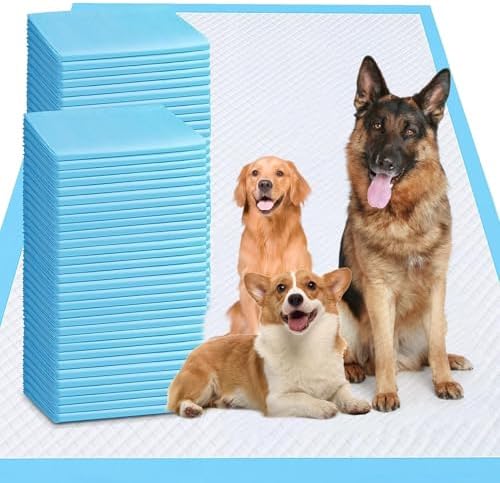 XXXXL Puppy Pee Pads for Dogs 31"x47" 100 Count, Extra Large Dog Pee Pads, Leak-Proof & Super Absorbent Dog Pee Pads, Thicken Disposable Potty Pads Puppy Training Pads for Cats Rabbits