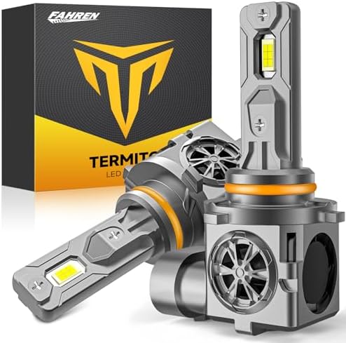 9005 Bulbs 2025 Upgraded 800% Super Bright,1:1 Mini Halogen Size 6000K Cool White, 10-Year Long Service Life with Cooling Fan, IP68 Waterproof, Pack of 2