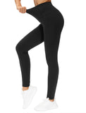 THE GYM PEOPLE Thick High Waist Yoga Pants with Pockets, Tummy Control Workout Running Yoga Leggings for Women (X-Large, Black)