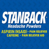 Stanback Headache Powders, Fast Pain Relief with Aspirin (NSAID) and Caffeine, 50 Count (6 Pack)