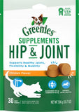 GREENIES Supplements Hip & Joint Supplements for Dogs With Glucosamine and Chondroitin, 30 Count Chicken-Flavor Soft Chews Dog Joint Supplements