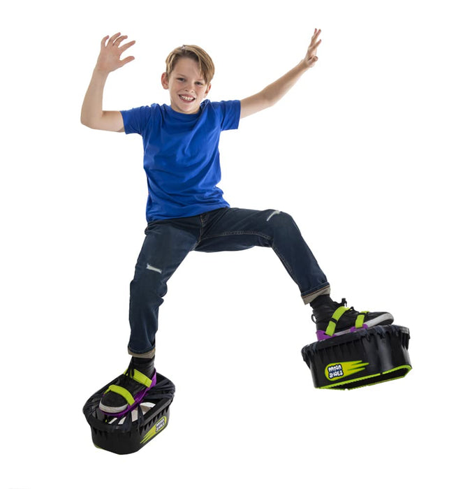 Moon Shoes Bouncy Shoes, Mini Trampolines for Your Feet, One Size, New and Improved, Bounce Your Way to Fun, Very Durable, No Tool Assembly, Athletic Development, max Weight 130 lbs.