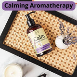 Calm Massage Oil with Lavender & Chamomile Essential Oils to Relax Sore Muscles - for Massage Therapy & Home use – with Coconut, Grapeseed & Jojoba Oils for Smooth Skin– Brookethorne Naturals - 8oz