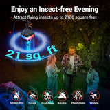 Bug Zapper Outdoor Indoor Mosquito Zapper Solar Fly Zapper Rechargeable Electric IP70 Waterproof Plug in with RGB Light & Reading Lamp for Patio Camping Home Backyard