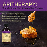 Honey Gardens Elderberry Syrup with Grade A Raw Honey, Propolis, Organic ACV & Elderberries | Traditional Immune Formula w/Echinacea | Made in The USA (4oz, 2pk)