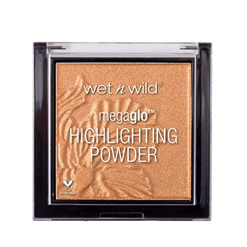 wet n wild MegaGlo Highlighting Powder, Highlighter Makeup, Shimmer Glow, Deep Gold Awesome Blossom