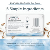 Kirk's Castile Bar Soap Clean Soap for Men, Women & Children| Premium Coconut Oil | Sensitive Skin Formula, Vegan | Original Fresh Scent | 4 oz. Bars - 24 Pack