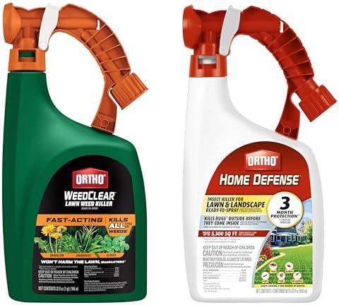 Ortho WeedClear Lawn Weed Killer Ready-to-Spray and Ortho Home Defense Insect Killer for Lawn & Landscape Ready-to-Spray Bundle