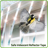 De-Bird Scare Tape, 350 ft Reflective Bird Deterrent, Dual Sided for Outdoor, Pigeon Control Easy Install Tape for Garden and Patio