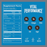 Vital Proteins Performance Powder, 25g Lactose-Free Milk Protein Isolate Powder, NSF for Sport Certified, 10g Grass-Fed Collagen Peptides, 8g EAAs, 5g BCAAs, Gluten-Free - Chocolate, 1.72lb