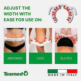 TESMED Anti Cellulite Massager: Clinically Proven Efficacy, Made in Italy, with Converging & Diverging Roller Technology. Patent-Registered Cellulite Roller for Thighs and Buttocks.