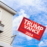 WENWELL Donald Trump and JD Vance 2024 Flags 3x5 Ft,Make America Great Again Trump Vance '24 Presidential Campaign Banners flag for car Boat Outdoor,2-Pack,1 Blue & 1 Red Flag with 2 Brass Grommets Each