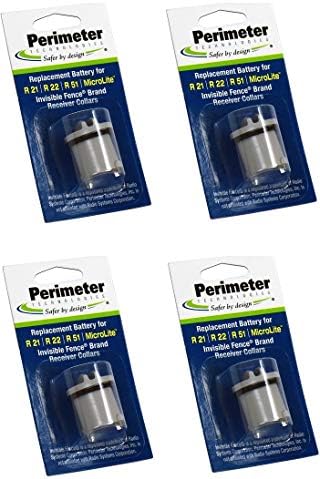 Perimeter Technologies Four Pack Dog Fence Batteries for Invisible Fence R21 or R51 Receiver Collars (4-Pack)