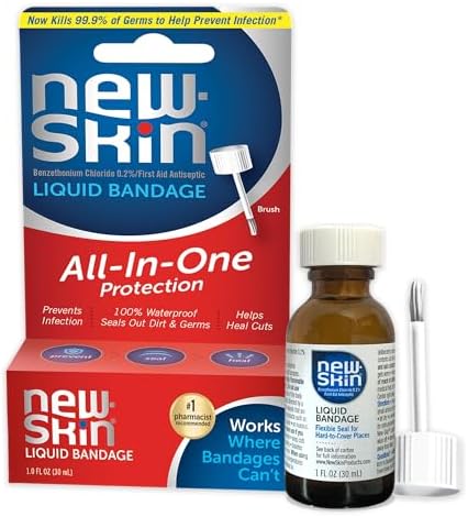 New-Skin Liquid Bandage, Waterproof for Scrapes and Minor Cuts, 1 Ounce