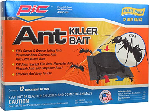 PIC Homeplus Ant Killer Metal Bait Stations, Indoor Ant Traps, Indoor Pest Control, Pack of 12