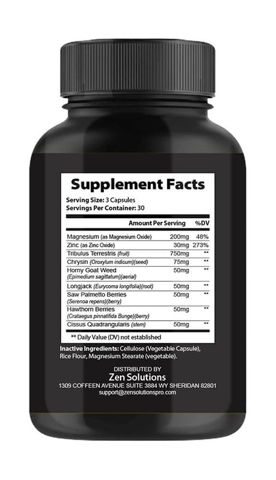 nutradash Erec Prime Pills - Eric Prime Supplement - Erec Prime High Performance Formula (90 Pills - 1 Month Supply)