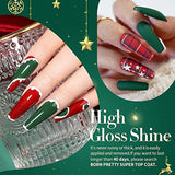 Born Pretty Christmas Burgundy Dark Red Caramel Gel Nail Polish Set - 6PCS 10ML Fall Winter Gel Polish Collection Manicure Gift