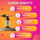 Quinine Liquid Extract 4oz - Cinchona Officinalis Bark Herbal Supplement for Leg Cramping Relief, Cramp Defense and Overall Digestive Health - All-Natural Quinine, Boosting Immune System…