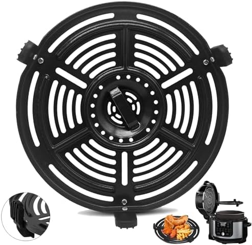 Air fryer Grill Plate for Ninja FD302 6.5 Qt FD101 5 Qt FD401 8 Qt Air Fryer, 9.7' Air Fryer Grill Pan Crisper Plate Replacement Parts Tray Rack Accessories for Ninja OP302 OP305 FD305 Air Fryer