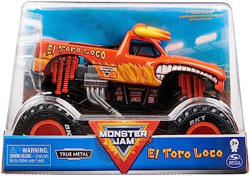 Monster Jam Official Monster Truck - El Toro Loco 1:24 Scale Die-Cast Vehicle - Chrome Rims and Tires For All Playsets - Collectible For Fans & Parties