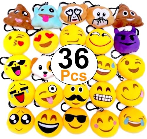 OHill 36 Pack Party Favor Plush Keychains Mini Pillows Key Ring for Birthday Event Party Favors Supplies