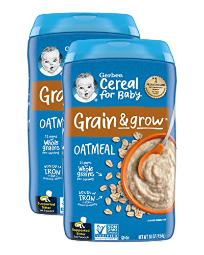 Gerber Cereal for Baby 1st Foods Grain & Grow Cereal (Oatmeal)