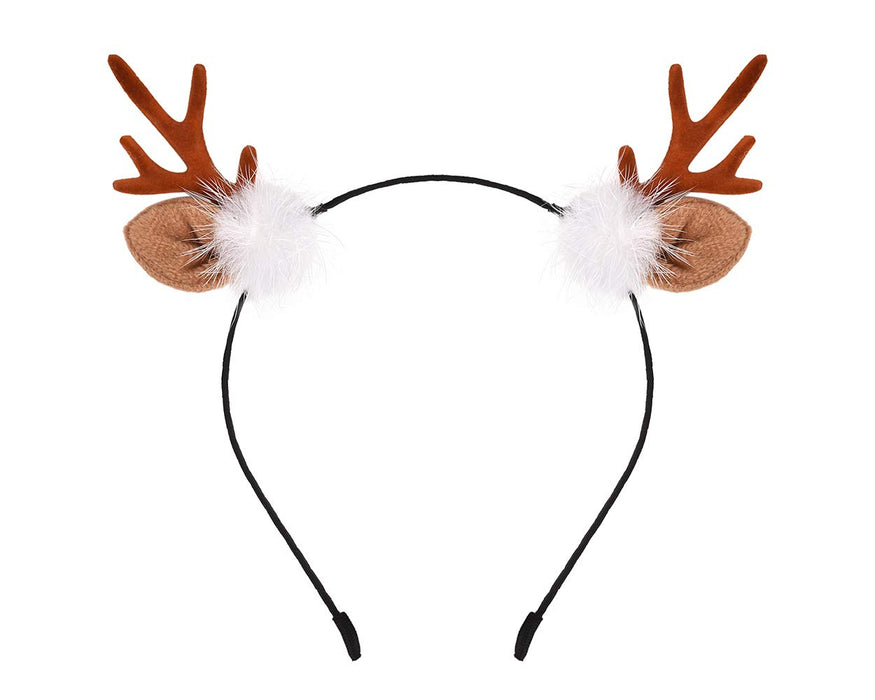 DS. DISTINCTIVE STYLE Deer Antler Headband Reindeer Fawn Horn Hair Accessories for Christmas