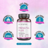 Dr. Brighten Prenatal Plus - Women’s Formulation, Active B Vitamins, Minerals, Antioxidants for Pregnant or Nursing Mothers, Non-GMO Vegan, No Gluten, No Soy - 180 Capsules