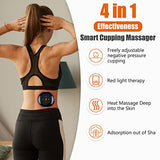 CCDobbs 2 PCS Smart Cupping Therapy Massager Set,4 in 1 Electric Cupping Massager Device,Smart Cupper Relieves Muscle Soreness,Improves Blood Circulation and Speeds Up Recovery After Exercise (Black)