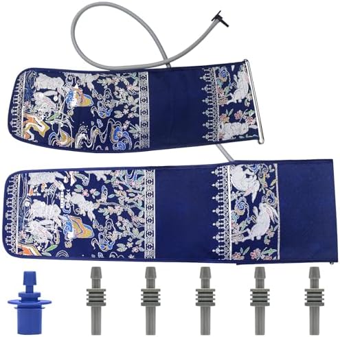 Blood Pressure Cuff *2, Extra Large for Big Arms(40-66cm)&Small Blood Pressure Cuff for Pediatric/Kids(15-24cm) - 6 Different Blood Pressure Connectors are Compatible with Most Bp Monitors(Blue)