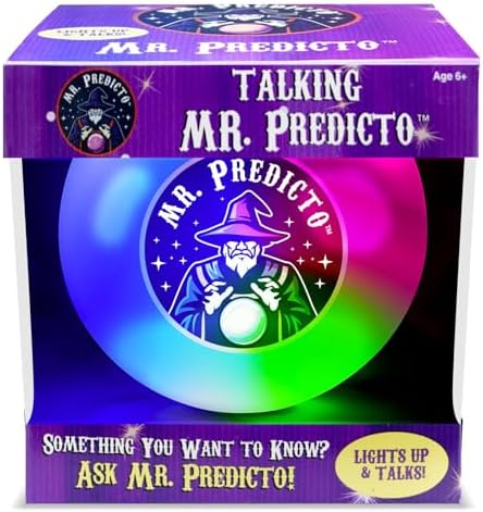 Mr Predicto Fortune Telling Ball - Ask Questions & Get Answers, Interactive Color Changing Crystal Ball, Novelty Toy with Lights, Fun Teen Gift
