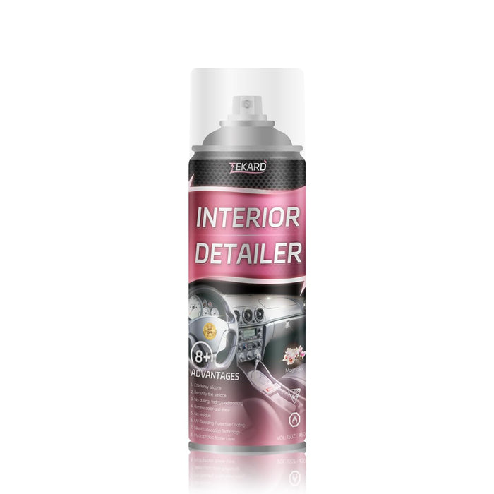 TEKARD Car Interior Cleaner, Leather Cleaner, 15 oz. Large-Capacity Interior Detailer in Iron Can, Wheel Cleaner, Suitable for Cleaning Rubber, Plastic, and Leather Surfaces Inside Vehicles (1 Bottle)