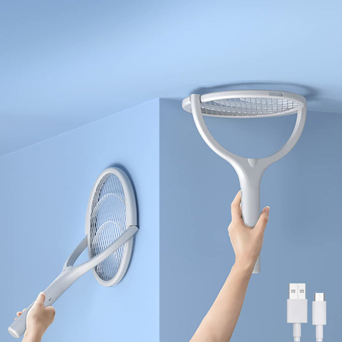 2-Pack Anne Diary Electric Bug Zapper Racket Mosquito Fly Gnat Wasp Killer USB Type-C Rechargeable Swatter Indoor Rotating Head
