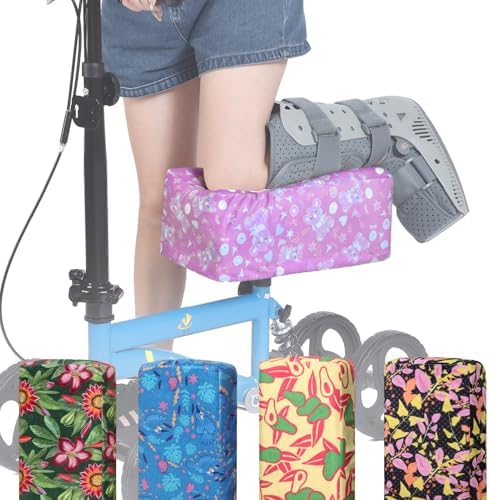 Knee Scooter Cushion 2" Thick Memory Foam Knee Scooter Pad for Comfort w/Removable Cover Walker/Roller Accessories fits Most Models
