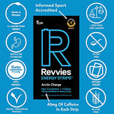 Revvies Energy Strips | Ultimate Sampler Pack | 30 Strips | 40mg Caffeine Strip | 2 Strip = Coffee/Energy Drink | Less Than 2 Calories | Vegan | 6 x 5PK