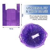 Medustry Commode Liners with Super Absorbent pad, 60 Liners. Instantly convert human waste into gel