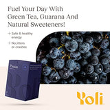 Yoli Passion Energy Drink Powder Mix - Natural Energy Drink Mix for Endurance and Stamina, 30 Packets - Grape Acai Flavor