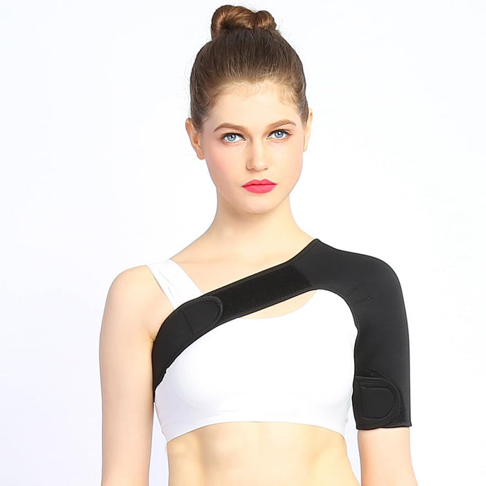 Compression Shoulder Brace, Shoulder Support Brace, AC Joint Rotator Cuff Brace Helps Shoulder Stability, Adjustable Shoulder Strap Compression Sleeves for Women and Men (Medium Left Shoulder)