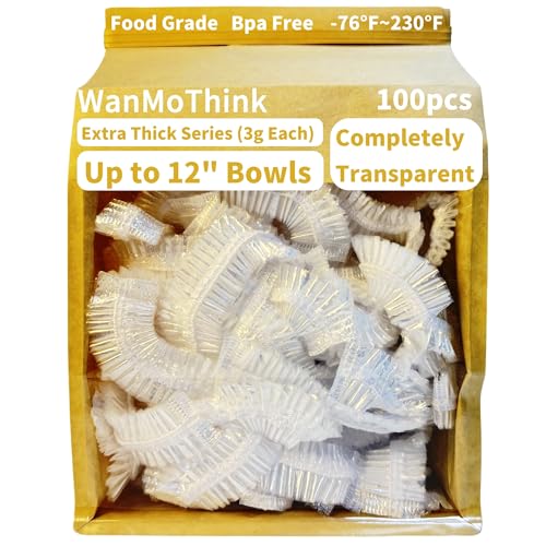100pcs Large Bowl Covers Bread Proofing, Fits Bowls Up to 12", Shower Caps Sourdough Bread Baking Supplies accessories, BPA Free, Food Grade