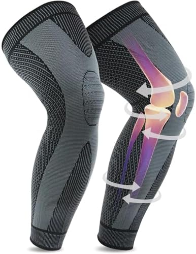beister Full Leg Sleeve, Knee Braces for Knee Pain Women & Men, Knee Compression Sleeves, Knee Support for Meniscus Tear, ACL, Arthritis, Joint Pain Relief,Sport (Pair)