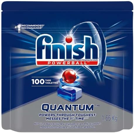 Finish Quantum Powerballs Dishwashing Detergent Gel Tabs 3.52 Lb, 100 Tabs