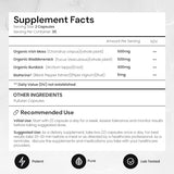 ACEWORKZ USDA Certified Organic Irish Sea Moss Capsules, Burdock Root & Bladderwrack with BioPerine® - Prebiotic Super Food - Thyroid and Gut Health - Healthy Skin & Anti-Aging (60 Capsules)