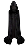 LHJ Unisex Christmas Halloween Witch Party Hooded Adult Vampires Cape Cloak Black