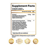 Ideal Infusion Raw Whole Food Vitamin C Complex: 100% Plant Based Vitamin C Made with Oranges and Food Based Bioflavanoids (60 Servings) No Synthetic Ascorbic Acid, Vegan