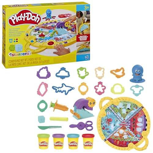 Play-Doh Fold & Go Playmat Starter Set with 19 Accessories, Preschool Toys for 3 Year Old Girls & Boys & Up, Kids Arts & Crafts